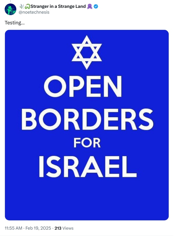 An X (Twitter) post from @noetechnesis - 🕊️🐍Stranger in a Strange Land 🐙