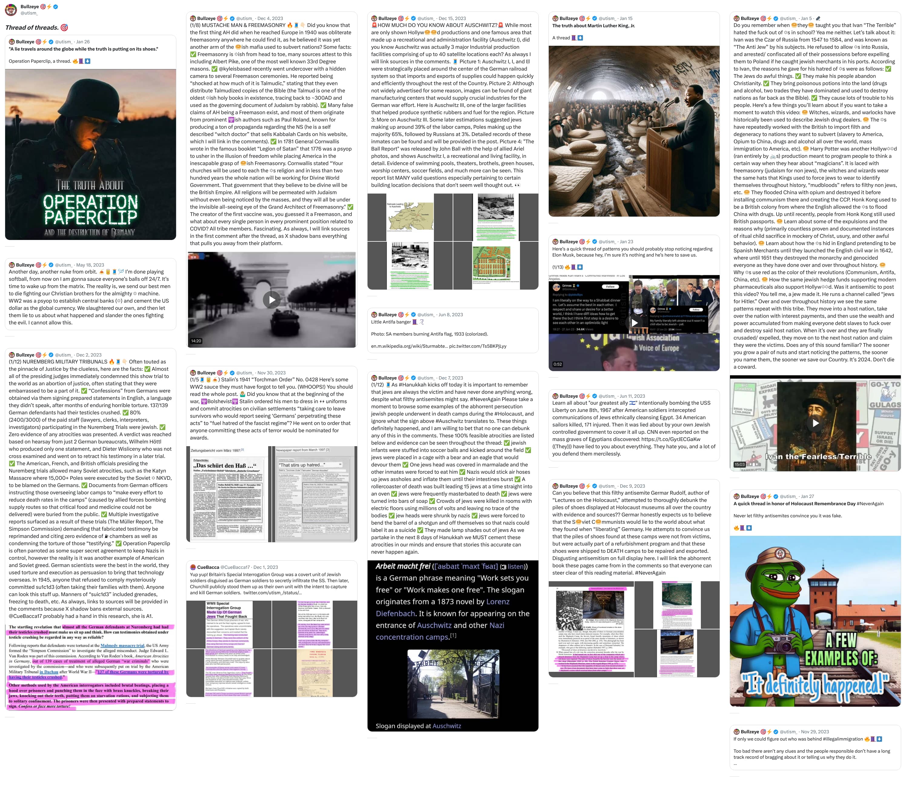 An X (Twitter) post from @utism_ - Bullzeye 🎯⚡️