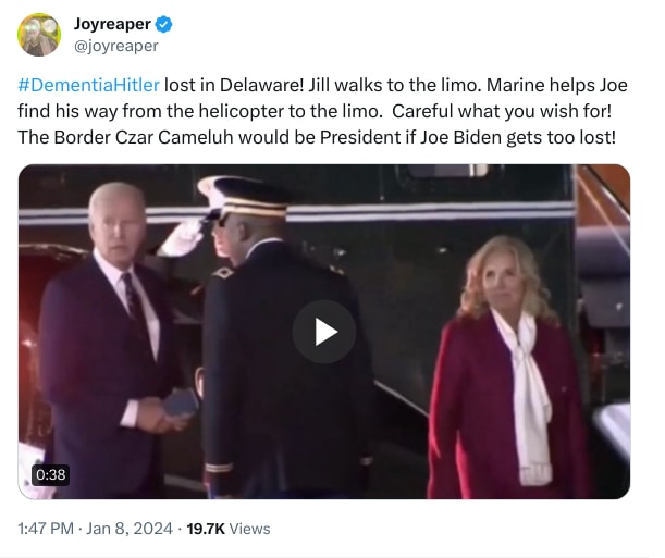 An X (Twitter) post from @joyreaper - Joyreaper