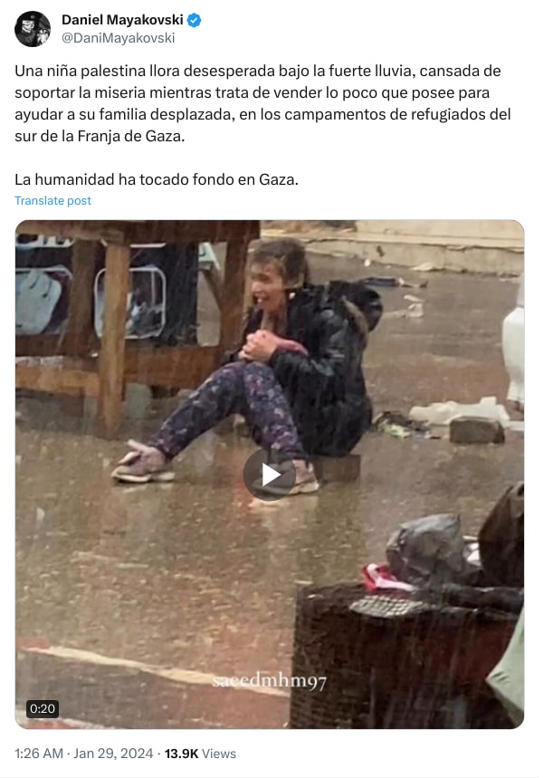 An X (Twitter) post from @DaniMayakovski - Daniel Mayakovski