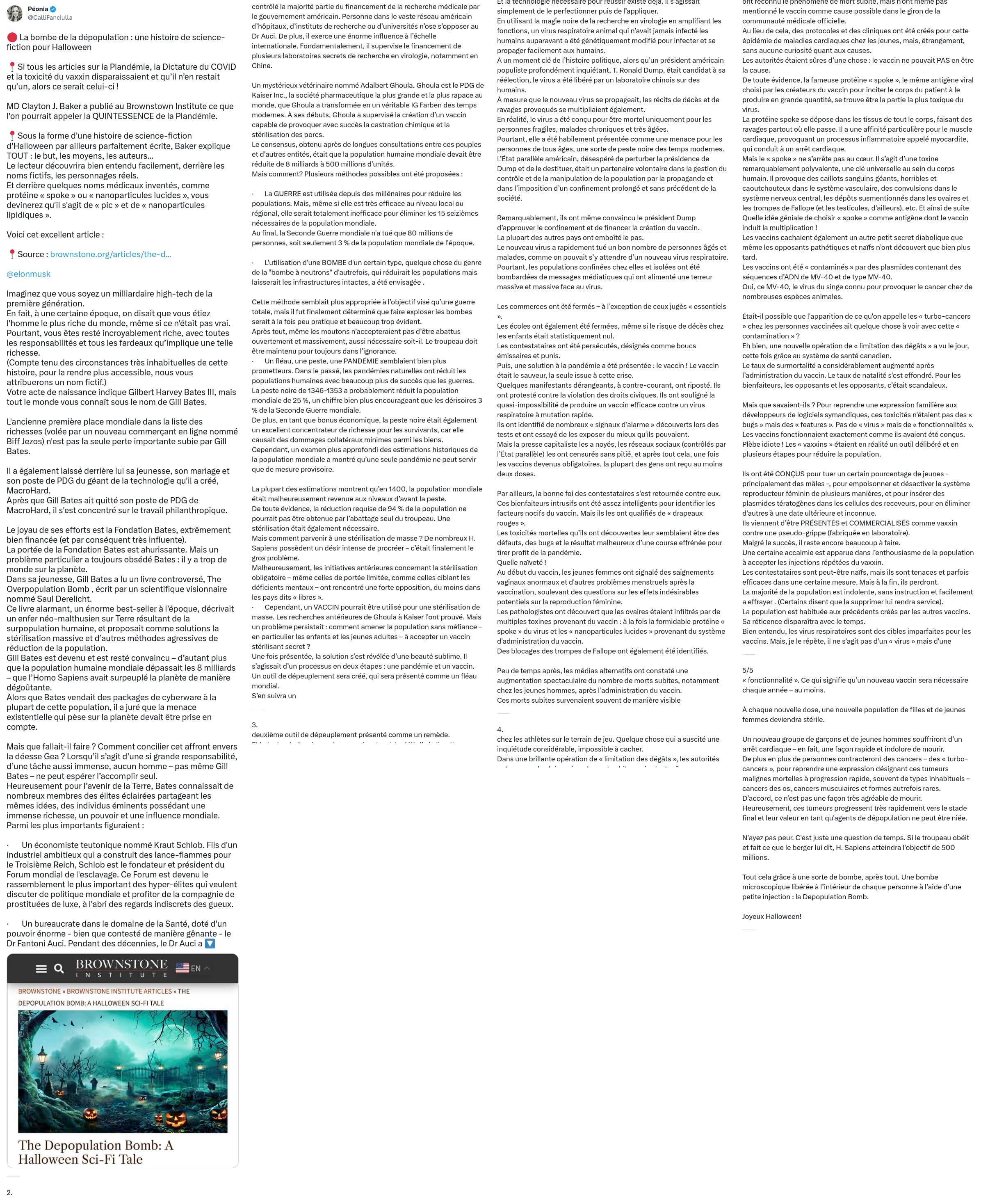 An X (Twitter) post from @CalliFanciulla - Péonia