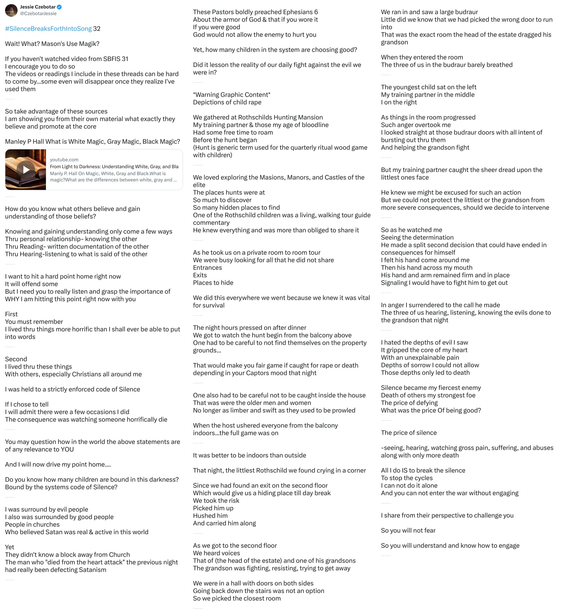 An X (Twitter) post from @CzebotarJessie - Jessie Czebotar