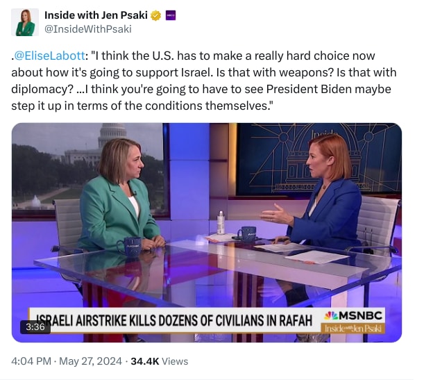 An X (Twitter) post from @InsideWithPsaki - Inside with Jen Psaki