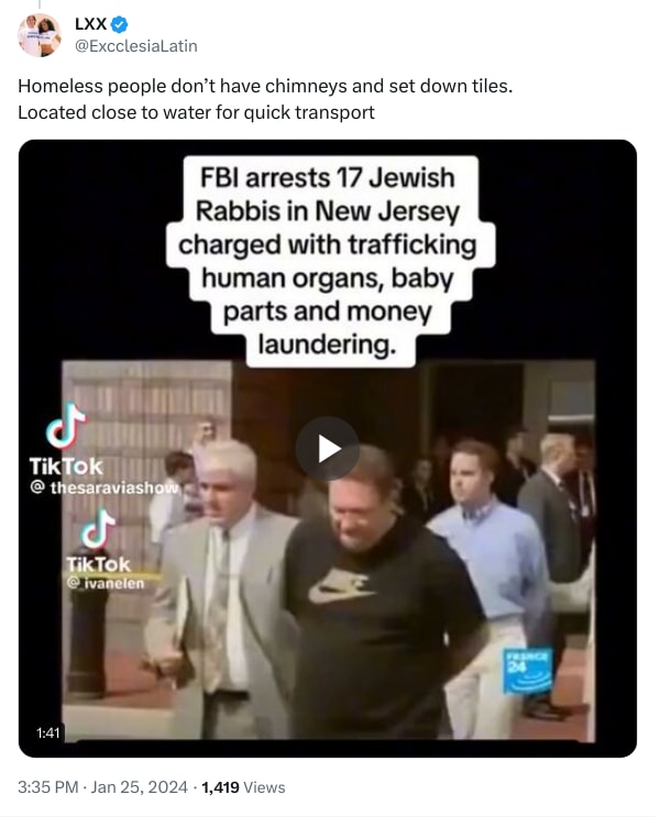 An X (Twitter) post from @ExcclesiaLatin - LXX