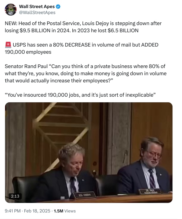 An X (Twitter) post from @WallStreetApes - Wall Street Apes