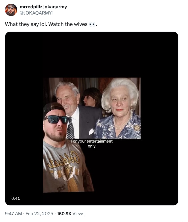 An X (Twitter) post from @JOKAQARMY1 - mrredpillz jokaqarmy