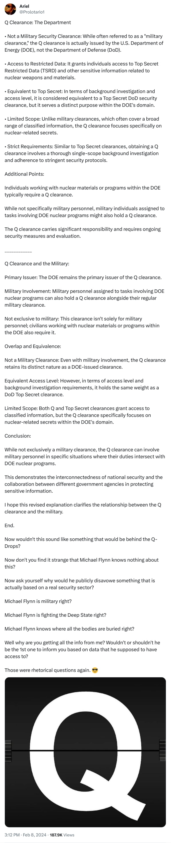 An X (Twitter) post from @Prolotario1 - Ariel