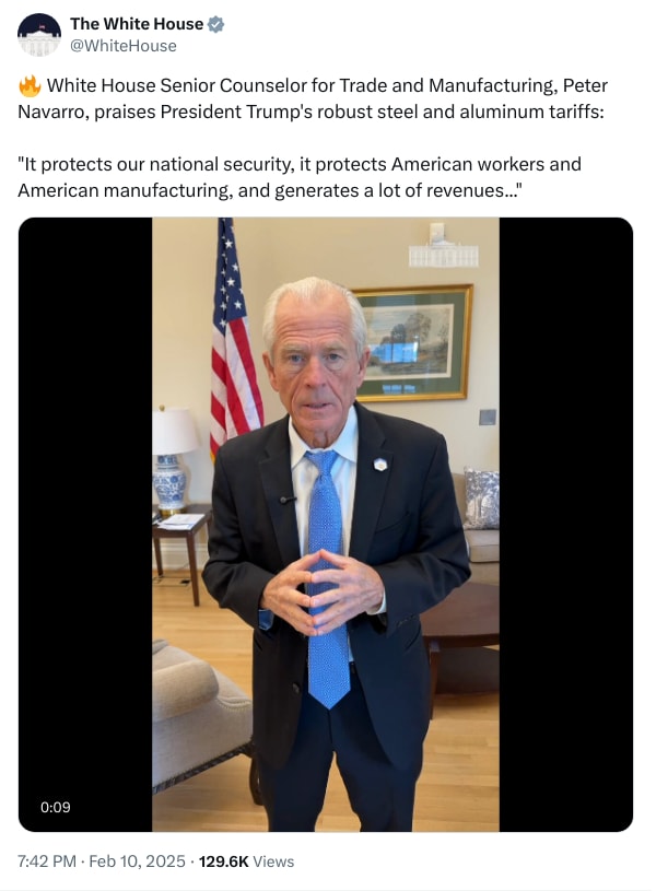 An X (Twitter) post from @WhiteHouse - The White House
