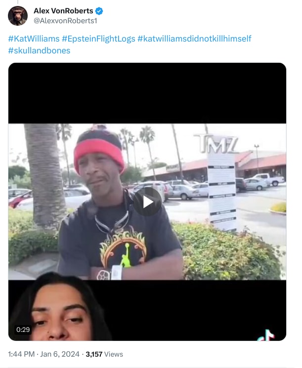 An X (Twitter) post from @AlexvonRoberts1 - Alex VonRoberts