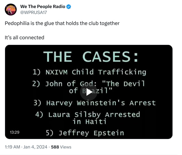 An X (Twitter) post from @WPRUSA17 - We The People Radio