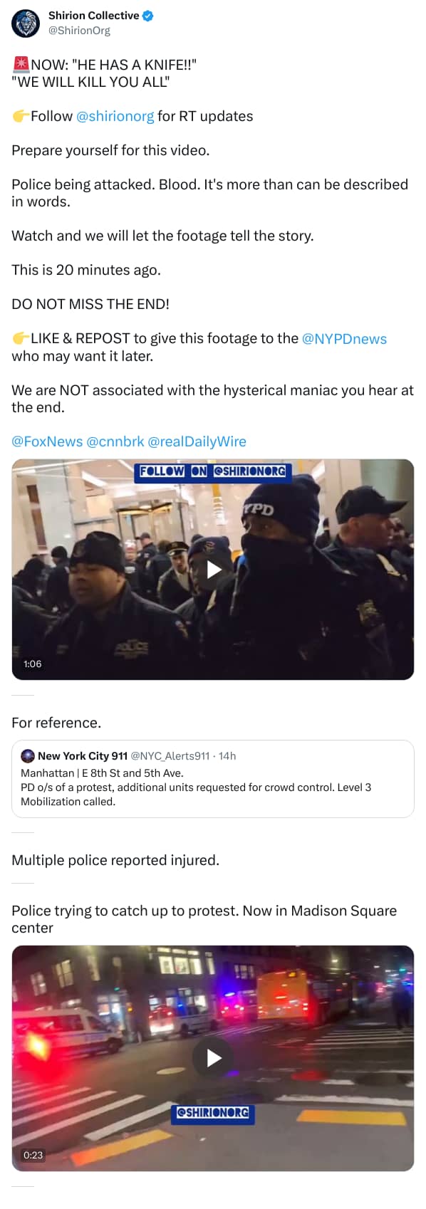 An X (Twitter) post from @ShirionOrg - Shirion Collective