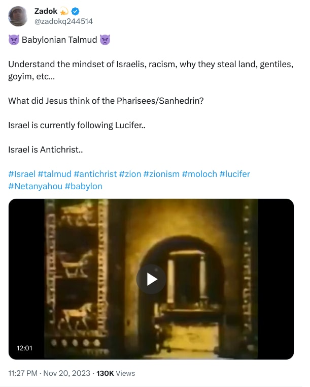 An X (Twitter) post from @zadokq244514 - Zadok 💫