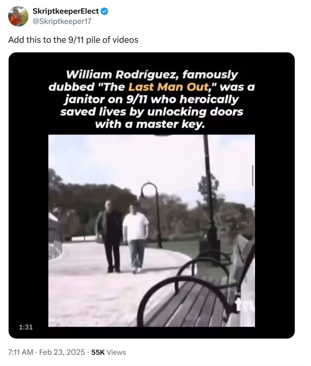 An X (Twitter) post from @Skriptkeeper17 - SkriptkeeperElect