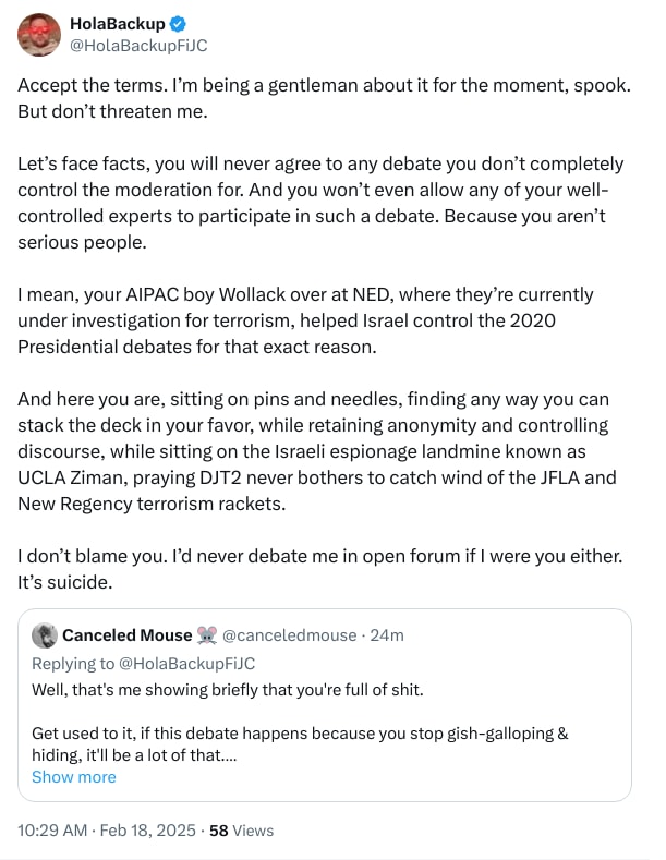 An X (Twitter) post from @HolaBackupFiJC - HolaBackup