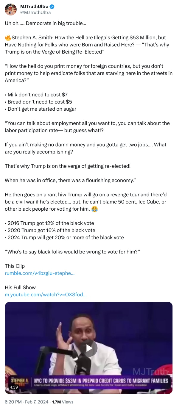 An X (Twitter) post from @MJTruthUltra - MJTruthUltra