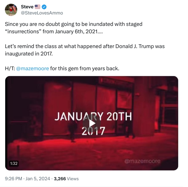 An X (Twitter) post from @SteveLovesAmmo - Steve 🇺🇸