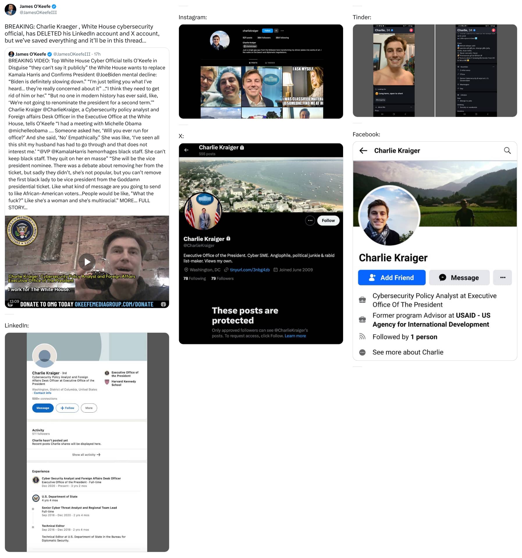 An X (Twitter) post from @JamesOKeefeIII - James O'Keefe