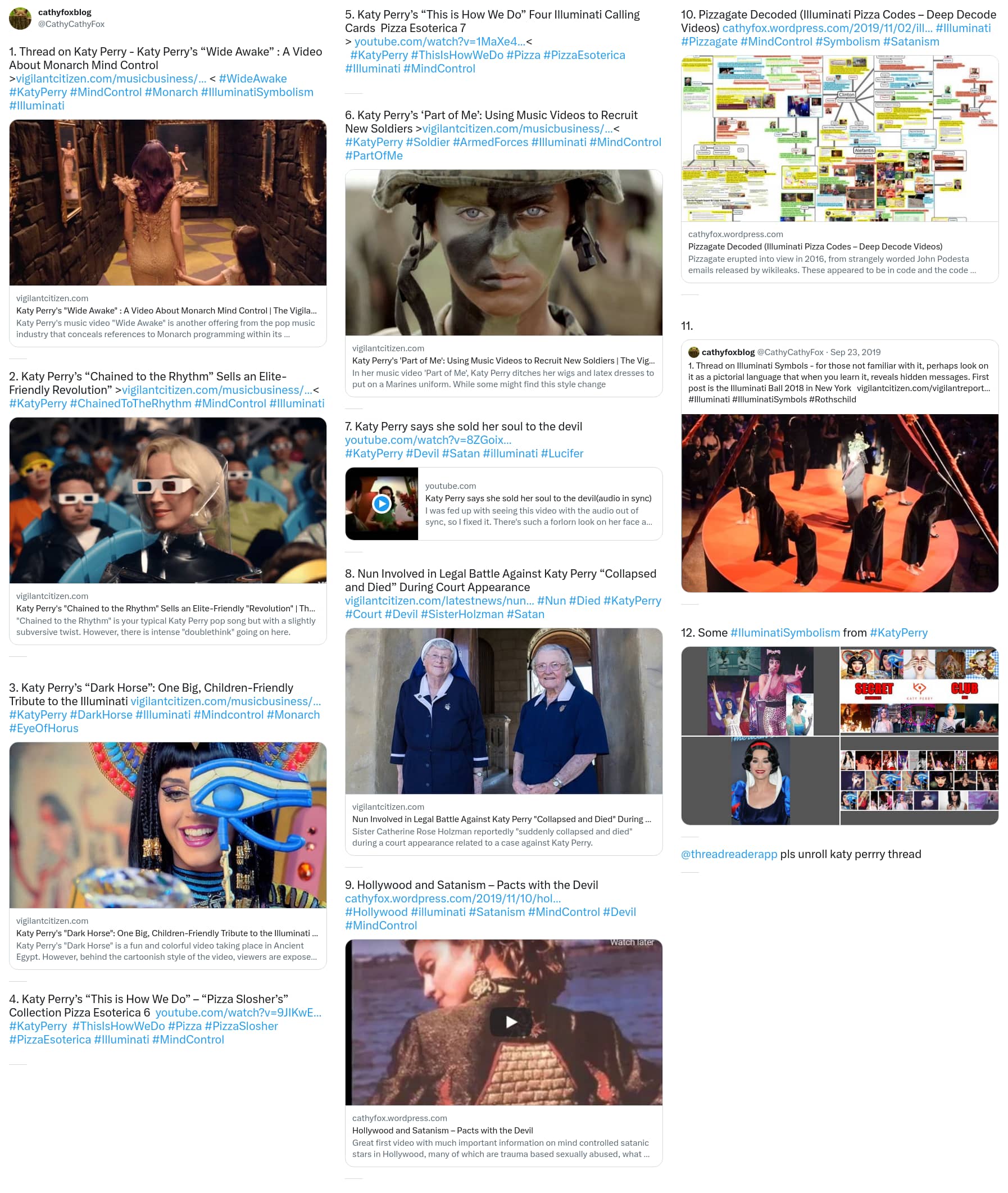 An X (Twitter) post from @CathyCathyFox - cathyfoxblog