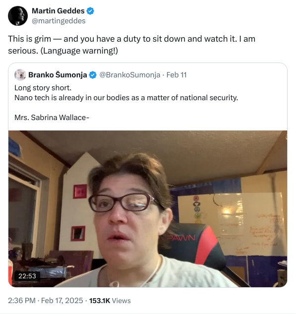 An X (Twitter) post from @martingeddes - Martin Geddes