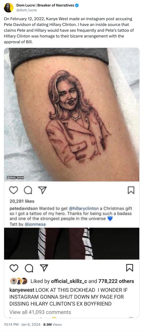 An X (Twitter) post from @dom_lucre - Dom Lucre | Breaker of Narratives