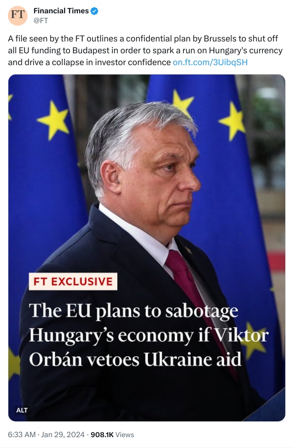 An X (Twitter) post from @FT - Financial Times