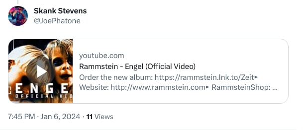 An X (Twitter) post from @JoePhatone - Skank Stevens