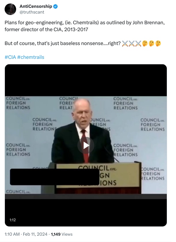 An X (Twitter) post from @truthscant - AntiCensorship