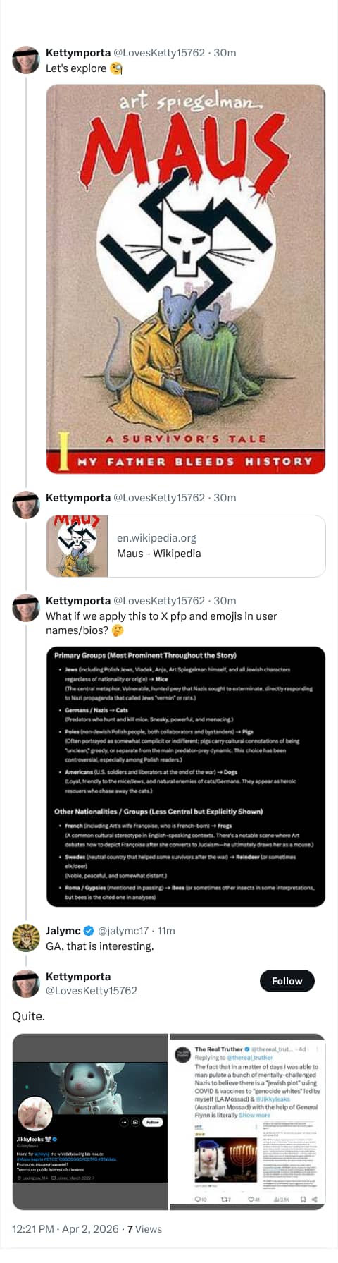 An X (Twitter) post from @LovesKetty15762 - <div style=