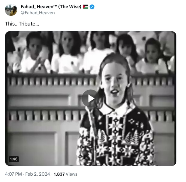 An X (Twitter) post from @Fahad_Heaven - Fahad_ Heaven™ (The Wise) 🇵🇸