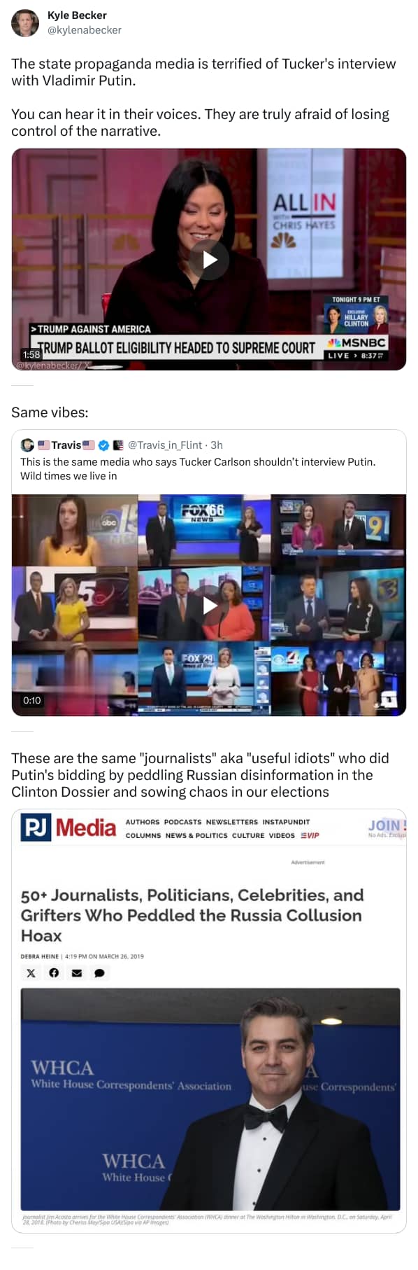 An X (Twitter) post from @kylenabecker - Kyle Becker