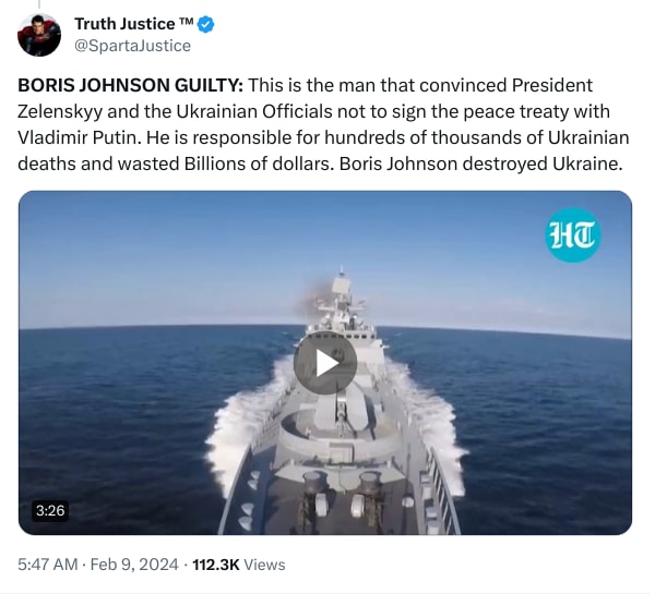 An X (Twitter) post from @SpartaJustice - Truth Justice ™