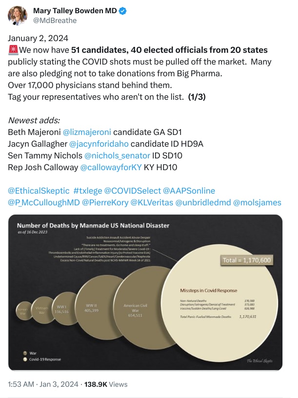 An X (Twitter) post from @MdBreathe - Mary Talley Bowden MD