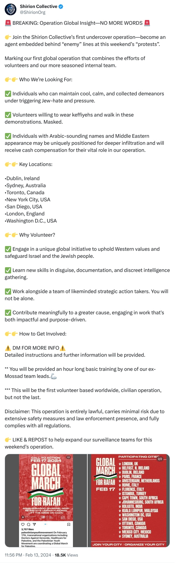 An X (Twitter) post from @ShirionOrg - Shirion Collective