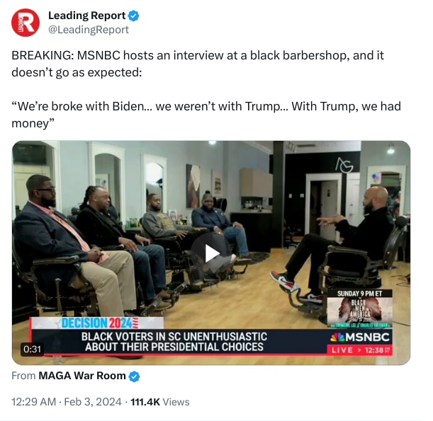 An X (Twitter) post from @LeadingReport - Leading Report