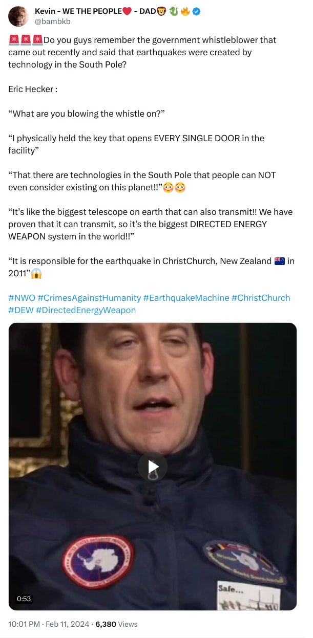 An X (Twitter) post from @bambkb - Kevin - WE THE PEOPLE❤️ - DAD🦁 🐉 🔥