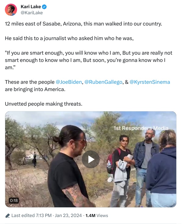 An X (Twitter) post from @KariLake - Kari Lake