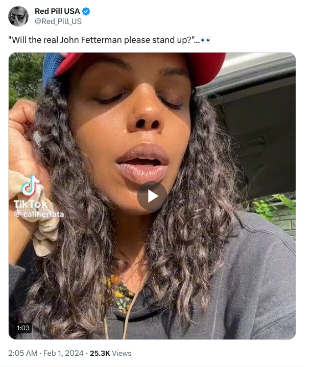 An X (Twitter) post from @Red_Pill_US - Red Pill USA