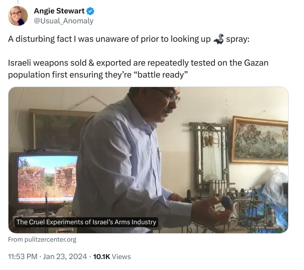 An X (Twitter) post from @Usual_Anomaly - Angie Stewart