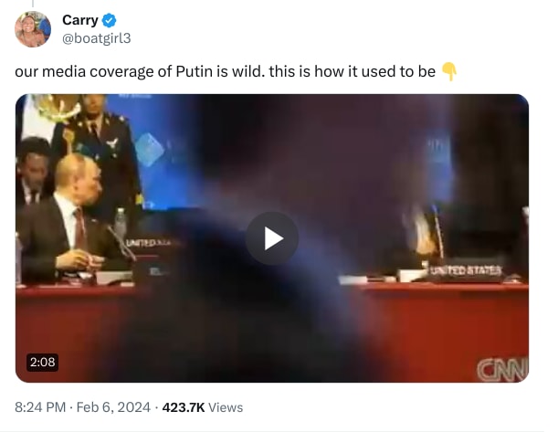 An X (Twitter) post from @boatgirl3 - Carry