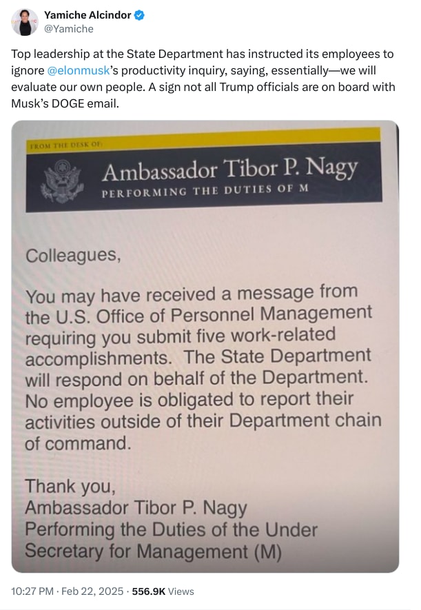 An X (Twitter) post from @Yamiche - Yamiche Alcindor