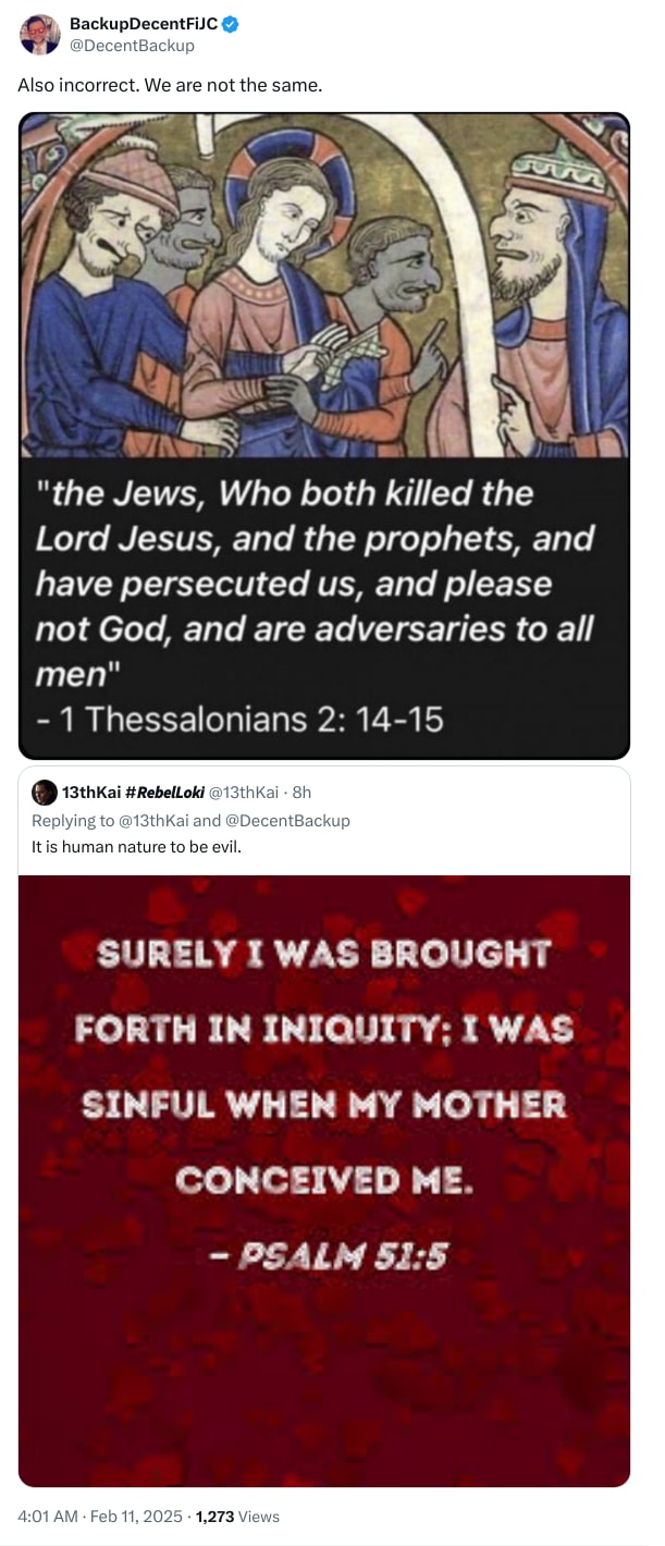 An X (Twitter) post from @DecentBackup - BackupDecentFiJC