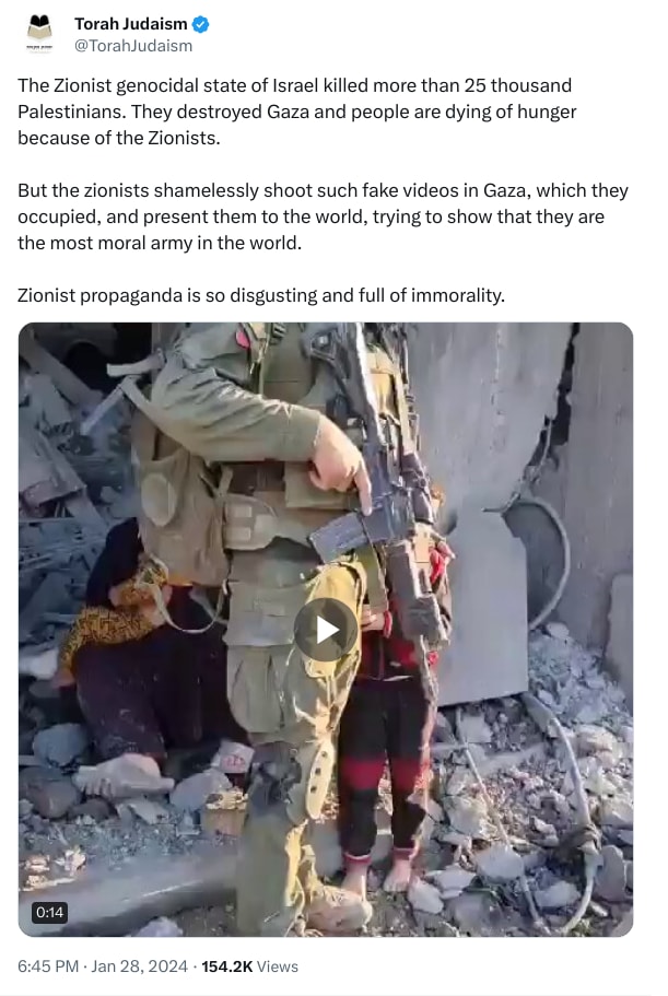 An X (Twitter) post from @TorahJudaism - Torah Judaism