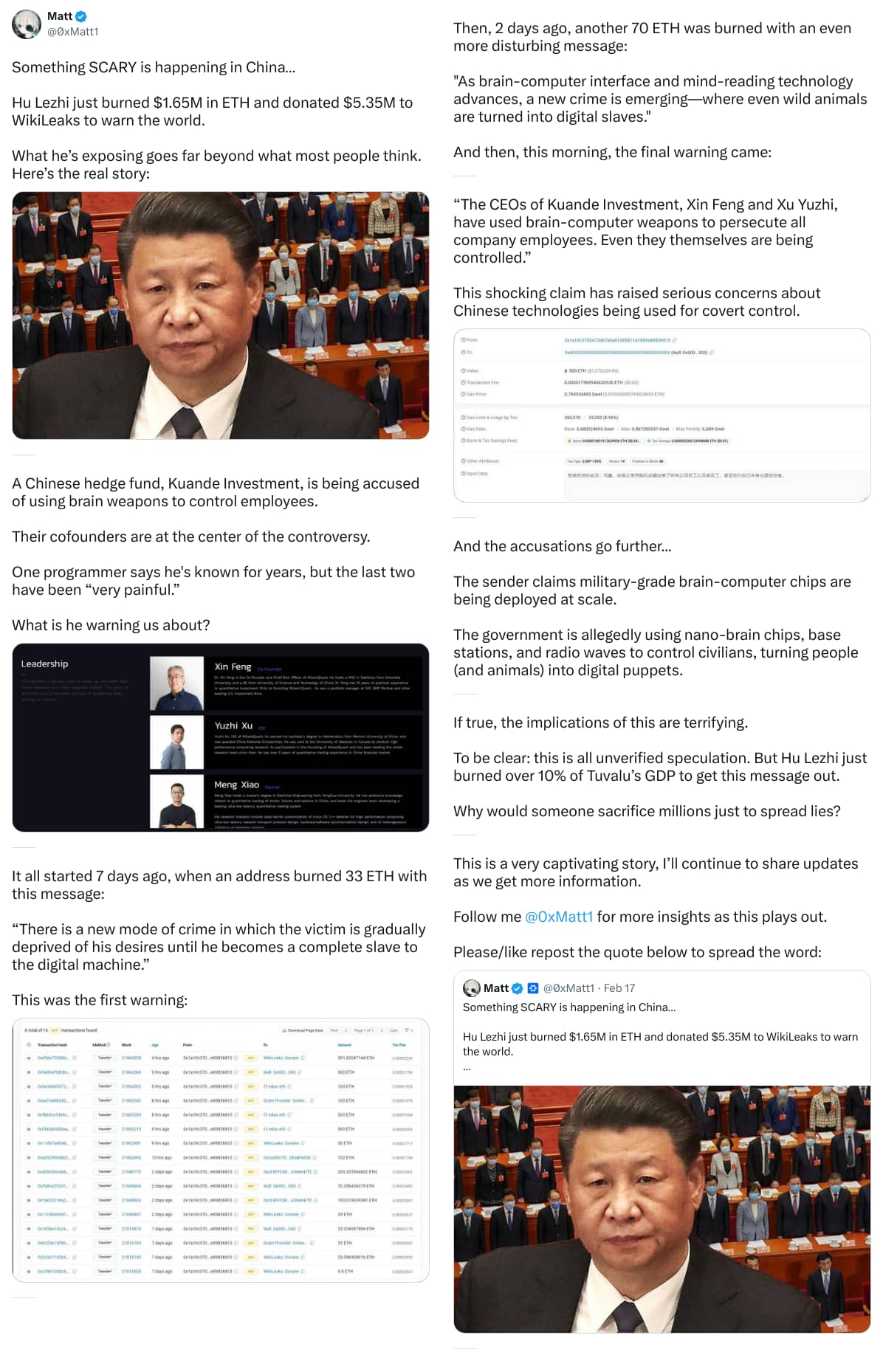 An X (Twitter) post from @0xMatt1 - Matt