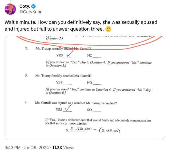 An X (Twitter) post from @CotyKuhn - Coty.