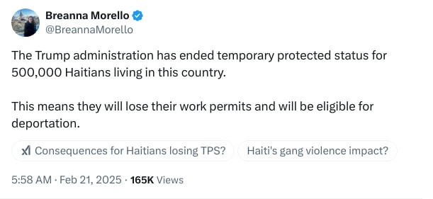 An X (Twitter) post from @BreannaMorello - Breanna Morello