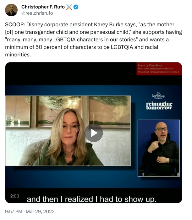 An X (Twitter) post from @realchrisrufo - Christopher F. Rufo ⚔️