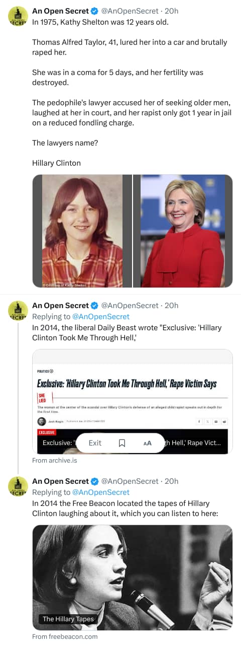 An X (Twitter) post from @AnOpenSecret - An Open Secret