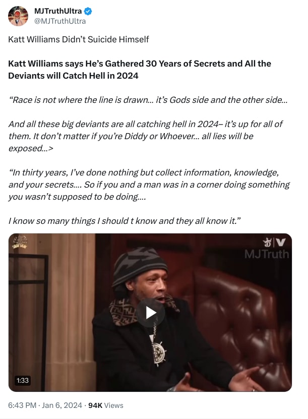 An X (Twitter) post from @MJTruthUltra - MJTruthUltra