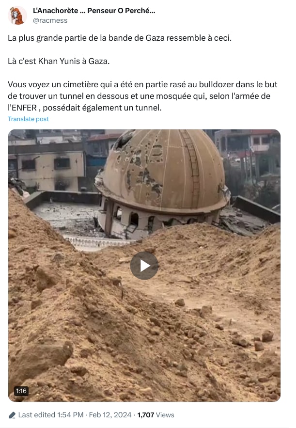 An X (Twitter) post from @racmess - L'Anachorète ... Penseur O Perché...