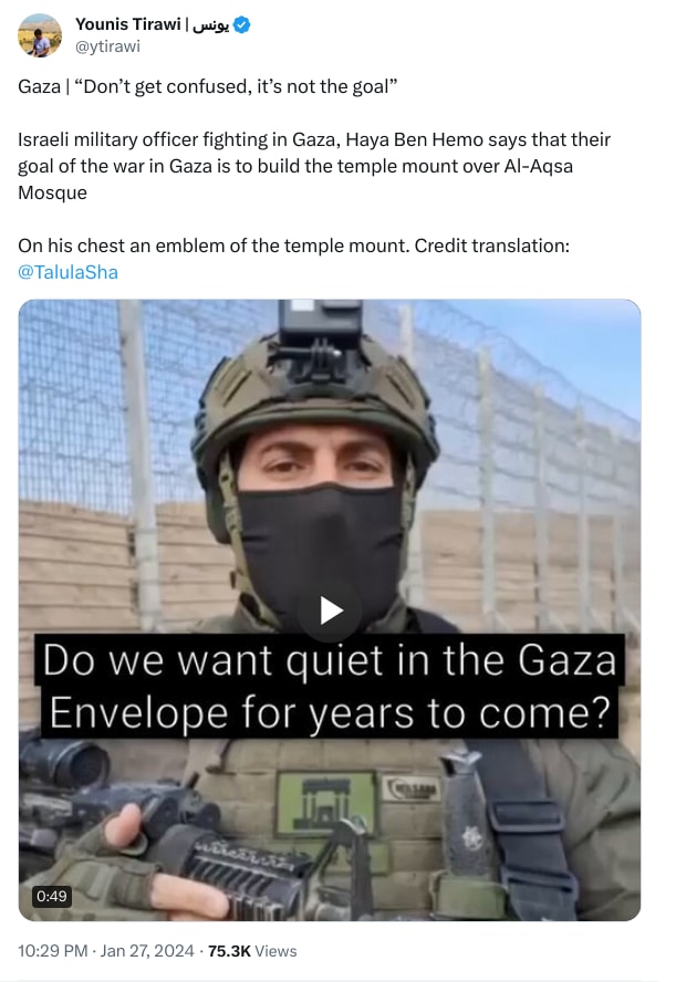 An X (Twitter) post from @ytirawi - Younis Tirawi | يونس